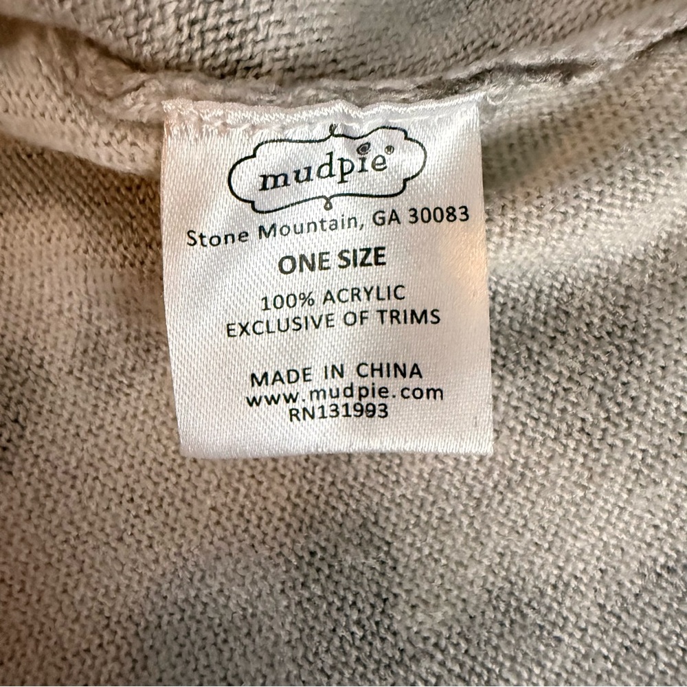 Mud Pie Adele Leopard Gray Animal Print Poncho Ty… - image 4